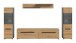 Wohnzimmer-Set >Canu< in Basalt Grau / Artisan - 272x141x33cm (BxHxT)