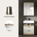 Badezimmer-Set >Scout< in Evoak Oak / Kaschmir - 60x191x34cm (BxHxT)