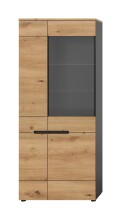 Vitrine >Canu< in Basalt Grau / Artisan -...
