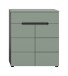 Schuhkommode >Canu< in Basalt Grau / Smoke Green - 94x80x37cm (BxHxT)