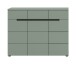 Schuhkommode >Canu< in Basalt Grau / Smoke Green - 94x120x37cm (BxHxT)