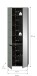 Garderobenschrank >Canu< in Basalt Grau / Smoke Green - 190x65x37cm (BxHxT)