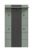 Garderobenpaneel >Canu< in Basalt Grau / Smoke Green - 141x80x29cm (BxHxT)