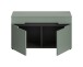 Sitzbank >Canu< in Basalt Grau / Smoke Green - 80x45x37cm (BxHxT)
