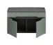 Sitzbank >Canu< in Basalt Grau / Smoke Green - 80x45x37cm (BxHxT)