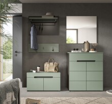 Garderoben-Set >Canu< in Basalt Grau / Smoke Green...