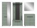 Garderoben-Set >Canu< in Basalt Grau / Smoke Green - 255x190x37cm (BxHxT)