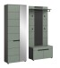 Garderoben-Set >Canu< in Basalt Grau / Smoke Green - 160x190x37cm (BxHxT)