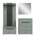 Garderoben-Set >Canu< in Basalt Grau / Smoke Green - 175x190x37cm (BxHxT)