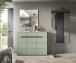 Garderoben-Set >Canu< in Basalt Grau / Smoke Green - 215x190x37cm (BxHxT)