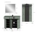 Garderoben-Set >Canu< in Basalt Grau / Smoke Green - 215x190x37cm (BxHxT)