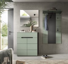 Garderoben-Set >Canu< in Basalt Grau / Smoke Green...