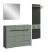 Garderoben-Set >Canu< in Basalt Grau / Smoke Green - 180x190x37cm (BxHxT)