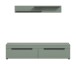 Lowboard >Canu< in Basalt Grau / Smoke Green - 170x38x33cm (BxHxT)