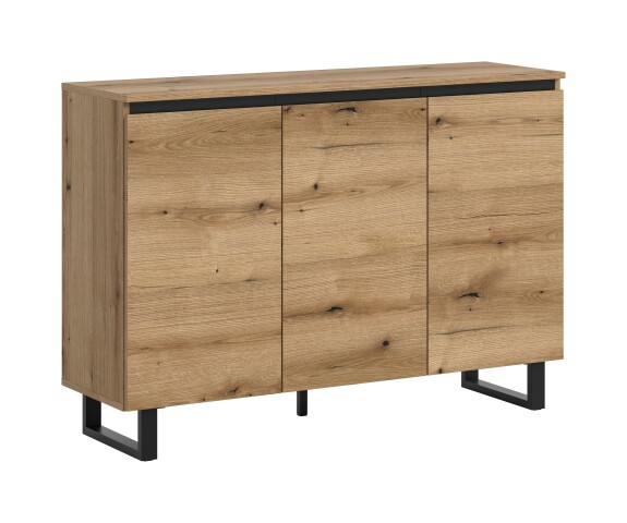 Sideboard >Tomasa< in Evoke Oak - 120x84x36cm (BxHxT)