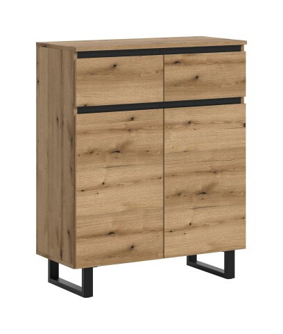 Kommode >Tomasa< in Evoke Oak - 80x99x36cm (BxHxT)