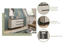 Kommode >Tron< in kaschmir - 92x83x38cm (BxHxT)