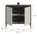 Kommode >Tron< in kaschmir - 92x83x38cm (BxHxT)