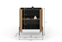 Kommode >Neo< in Evoke Oak - 80x91x40cm (BxHxT)
