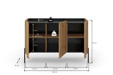 Sideboard >Neo< in Evoke Oak - 120x81x40cm (BxHxT)