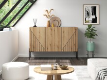 Sideboard >Neo< in Evoke Oak - 120x81x40cm (BxHxT)