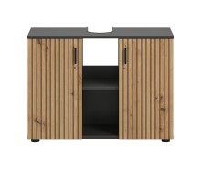 Waschbeckenunterschrank >Mone< in Basalt / Artisan...