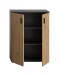 Hochschrank >Mone< in Basalt / Artisan Oak - 60x81x30cm (BxHxT)