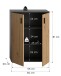 Hochschrank >Mone< in Basalt / Artisan Oak - 60x81x30cm (BxHxT)