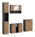 Badezimmer-Set >Mone< in Basalt / Artisan Oak - 200x192x30cm (BxHxT)