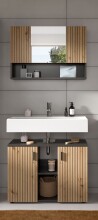 Badezimmer-Set >Mone< in Basalt / Artisan Oak -...