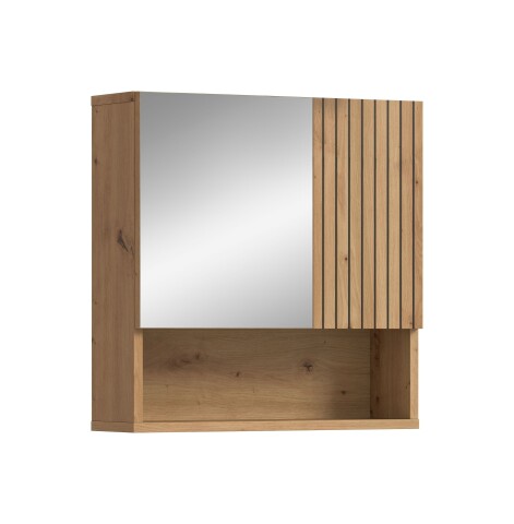 Badezimmerspiegelschrank >Mone< in artisan oak - 60x55x17cm (BxHxT)