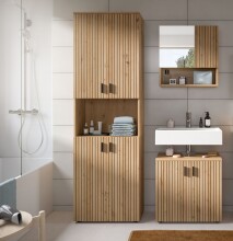 Badezimmer-Set >Mone< in artisan oak - 135x192x30cm...