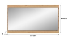 Spiegel >Drive< in artisan oak - 60x110x6cm (BxHxT)