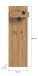 Garderobenpaneel >Drive< in artisan oak - 160x50x6cm (BxHxT)