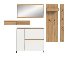 Garderoben-Set >Drive< in Weiß - 192x236x32cm (BxHxT)