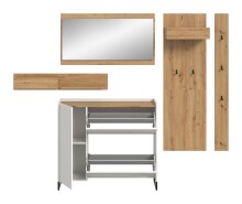 Garderoben-Set >Drive< in Weiß - 192x236x32cm (BxHxT)