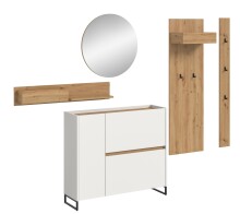 Garderoben-Set >Drive< in Weiß - 197x236x32cm (BxHxT)