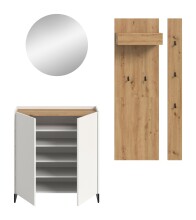 Garderoben-Set >Drive< in Weiß - 197x206x32cm (BxHxT)