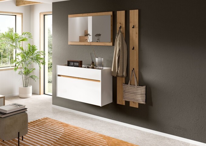 Garderoben-Set >Drive< in Weiß - 192x172x32cm (BxHxT)