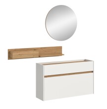 Garderoben-Set >Drive< in Weiß - 197x140x32cm (BxHxT)