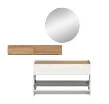 Garderoben-Set >Drive< in Weiß - 197x140x32cm (BxHxT)