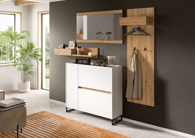 Garderoben-Set >Drive< in Weiß - 192x175x32cm (BxHxT)