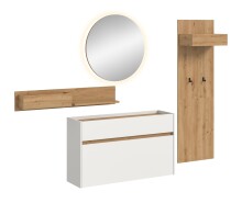 Garderoben-Set >Drive< in Weiß - 197x205x32cm (BxHxT)
