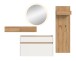 Garderoben-Set >Drive< in Weiß - 197x205x32cm (BxHxT)