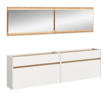 Garderoben-Set >Drive< in Weiß - 192x220x32cm (BxHxT)