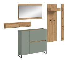 Garderoben-Set >Drive< in Salbei - 192x236x32cm (BxHxT)