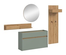 Garderoben-Set >Drive< in Salbei - 197x205x32cm...