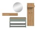 Garderoben-Set >Drive< in Salbei - 197x205x32cm (BxHxT)