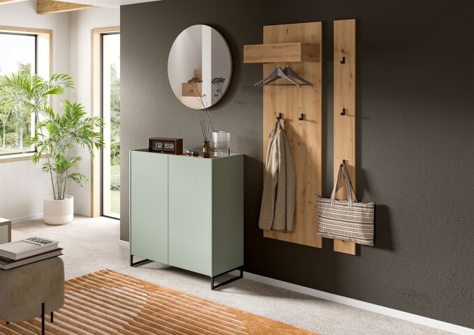Garderoben-Set >Drive< in Salbei - 197x206x32cm (BxHxT)