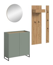 Garderoben-Set >Drive< in Salbei - 197x206x32cm (BxHxT)